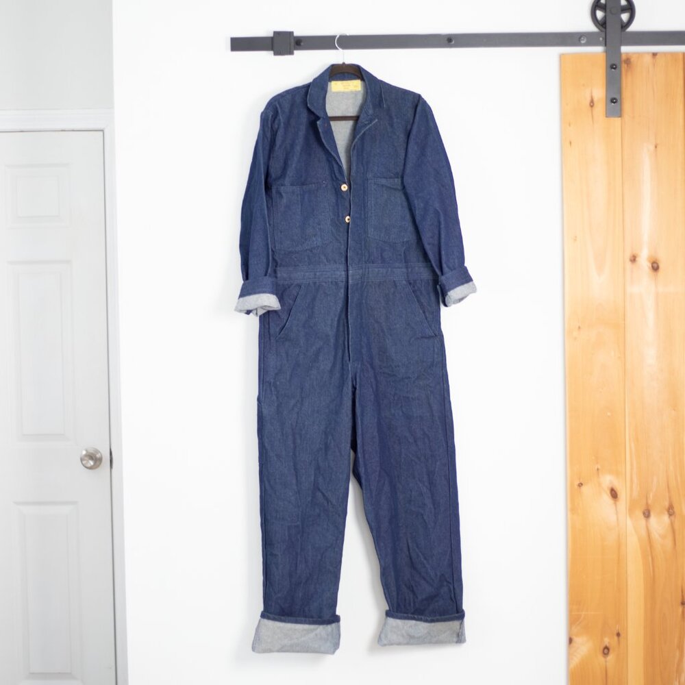 Vintage Denim Coveralls | Union Made USA | Womens L/XL